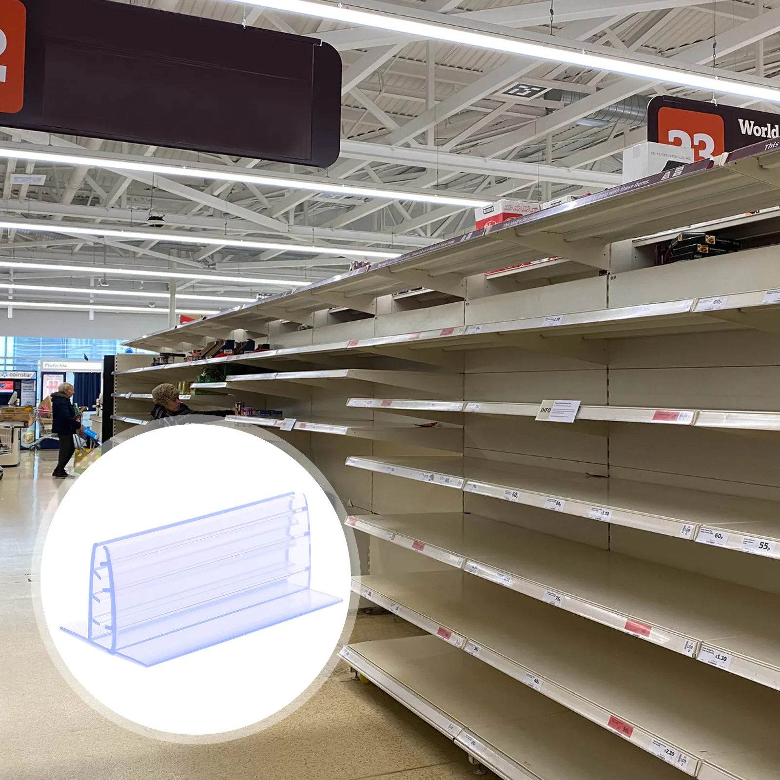 10Pcs Retail Advertising Panel Holder Premium PVC Price Display Stand for Supermarket Shop Counter Acrylic Sheet Holder