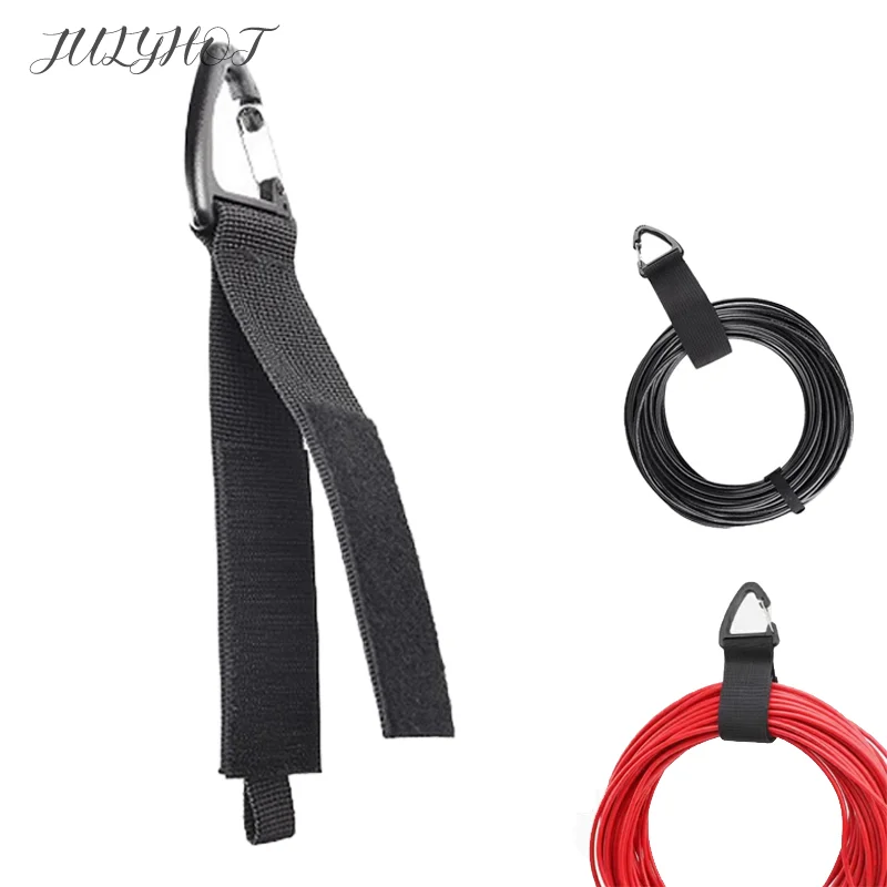 Power cord manager with triangle buckle Heavy storage with high density braided cable hose with carabiner nylon carabiner