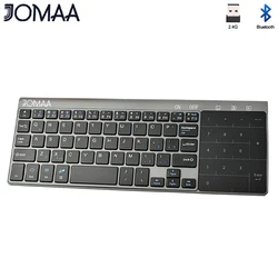 JOMAA 2.4G+Bluetooth Keyboard with Touchpad Mouse Numberic Pad Wireless Keypoard for iPad Tablet Smart TV Computer