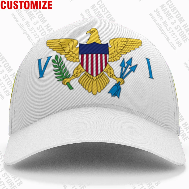 Virgin Island Baseball Cap Free 3d Custom Made Name Number Team Logo Vi Hat Vir Country Travel America Nation Usvi Flag Headgear