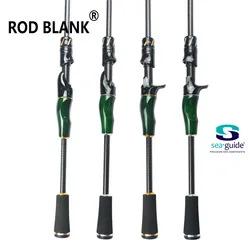 Rod Blank1Set SeaGuide Spinning Casting Fishing Rod Handle Kit Wood Grip Lure Rod Building Components Pole Repair Accessories