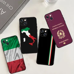 Italian Italy Flag Funda For iPhone 15 16 13 12 Mini 11 14 Pro Max 7 8 Plus X XR XS Max Phone Case