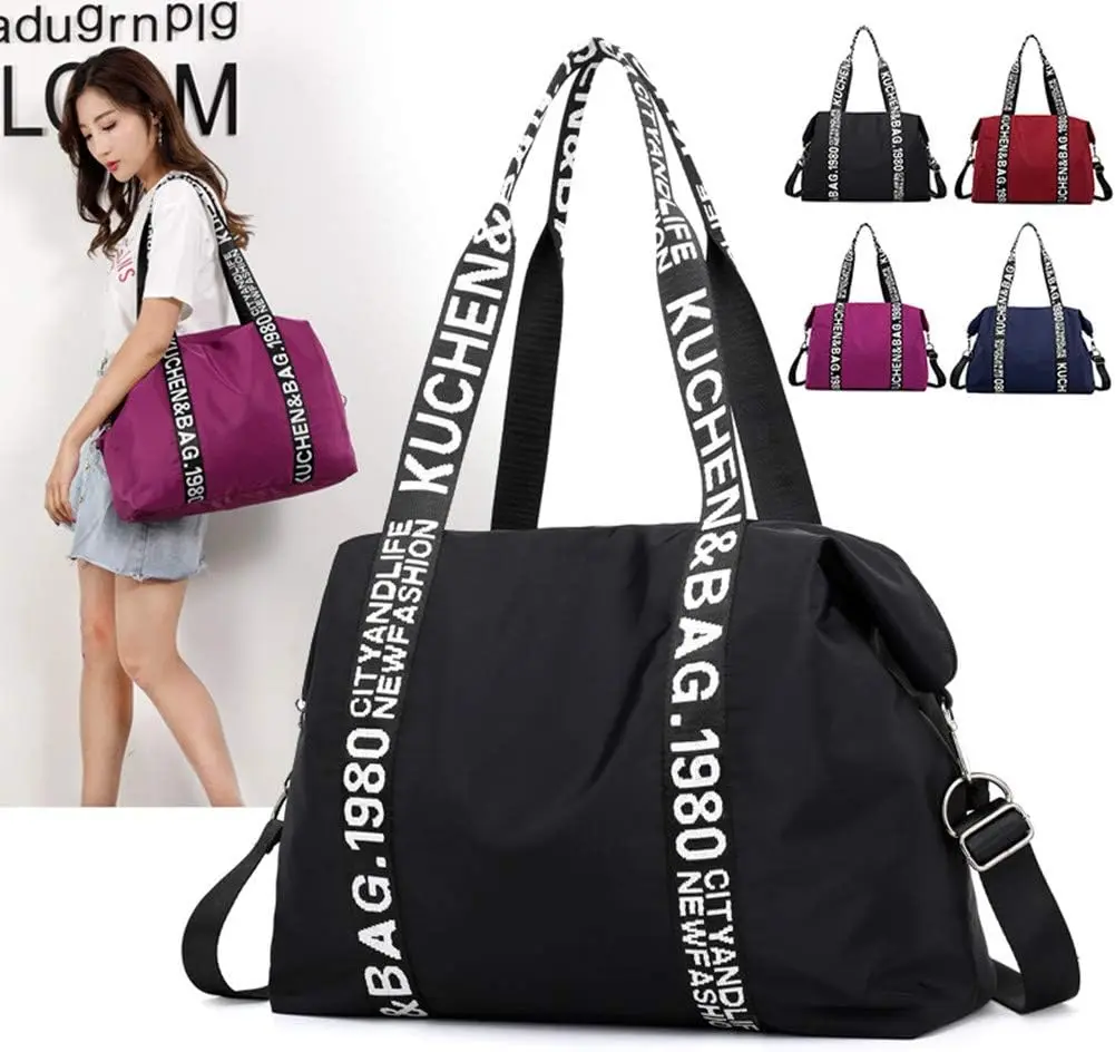 

Women's Shoulder Bag Waterproof Nylon Shoulder Bag Backpack Tote Multifunctional School Pocket Messenger Crossbody Bag