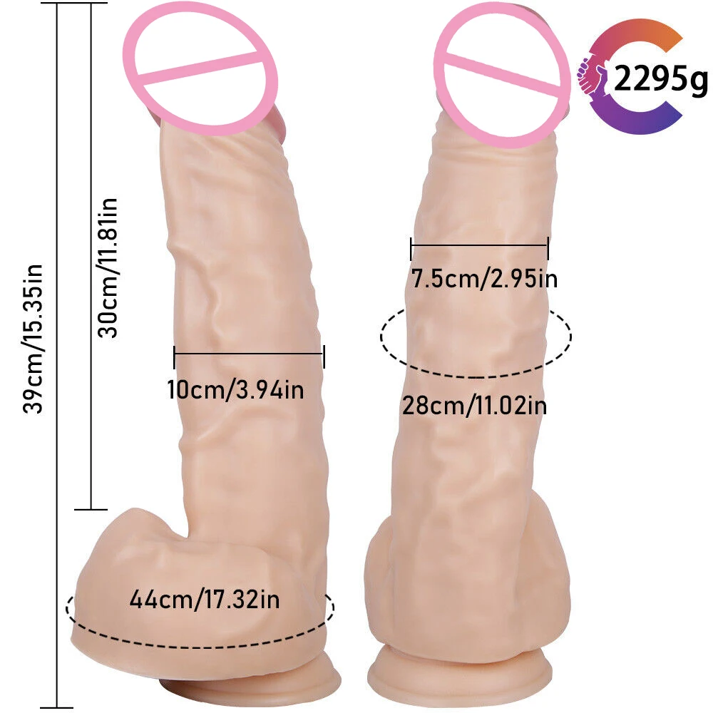 39CM Super Long Huge Dildo Realistic Cock Sex Toys Lifelike Big Giant Penis Masturbation With Suction Cup ButtPlug for Women Men