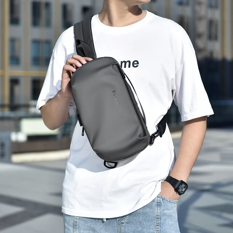 

2023 Faashion Men Nylon Crossbody Boys Chest Bags Top Sales Designer Brands Leisure Daily Chest Bags With Big Pockets Zipper