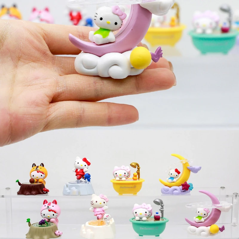 

Sanrio Blind Box Toys Hello Kitty Bath Bath Kawaii Cute Aniem Figures Doll Toys Collect Ornaments Kids Gifts