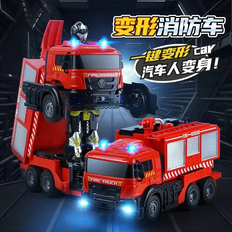 الأطفال سيارات لعبة التحكم عن بعد الكهربائية تشوه حفارة رافعة حريق جرافة لودر أطفال بالريموت كنترول روبوت الصبي هدية