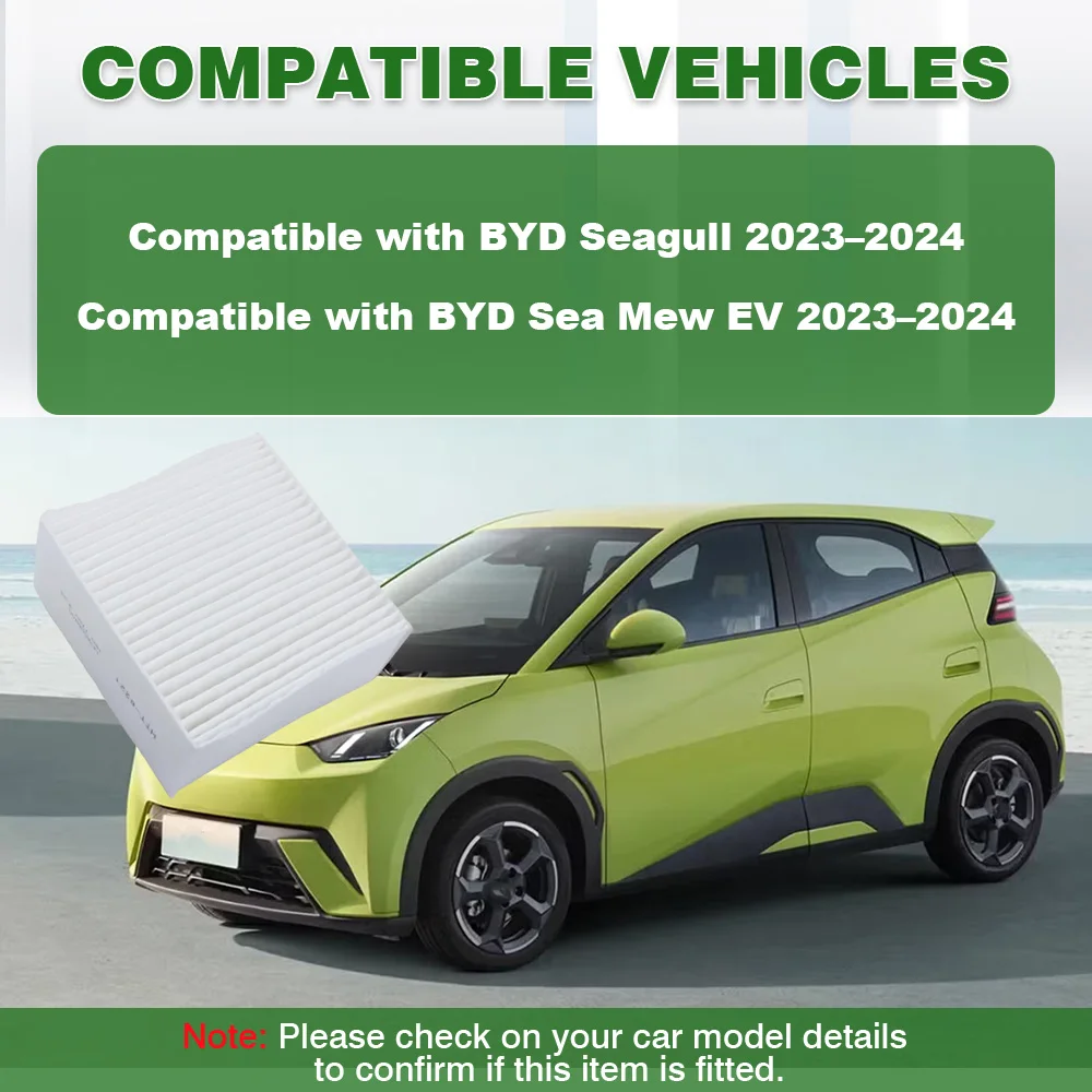 

1476508400 Cabin Air Filter Element For BYD Seagull Sea Mew EV 2022 2023 2024 2025 EQEA8100242 14765084-00 EQEA-8100242