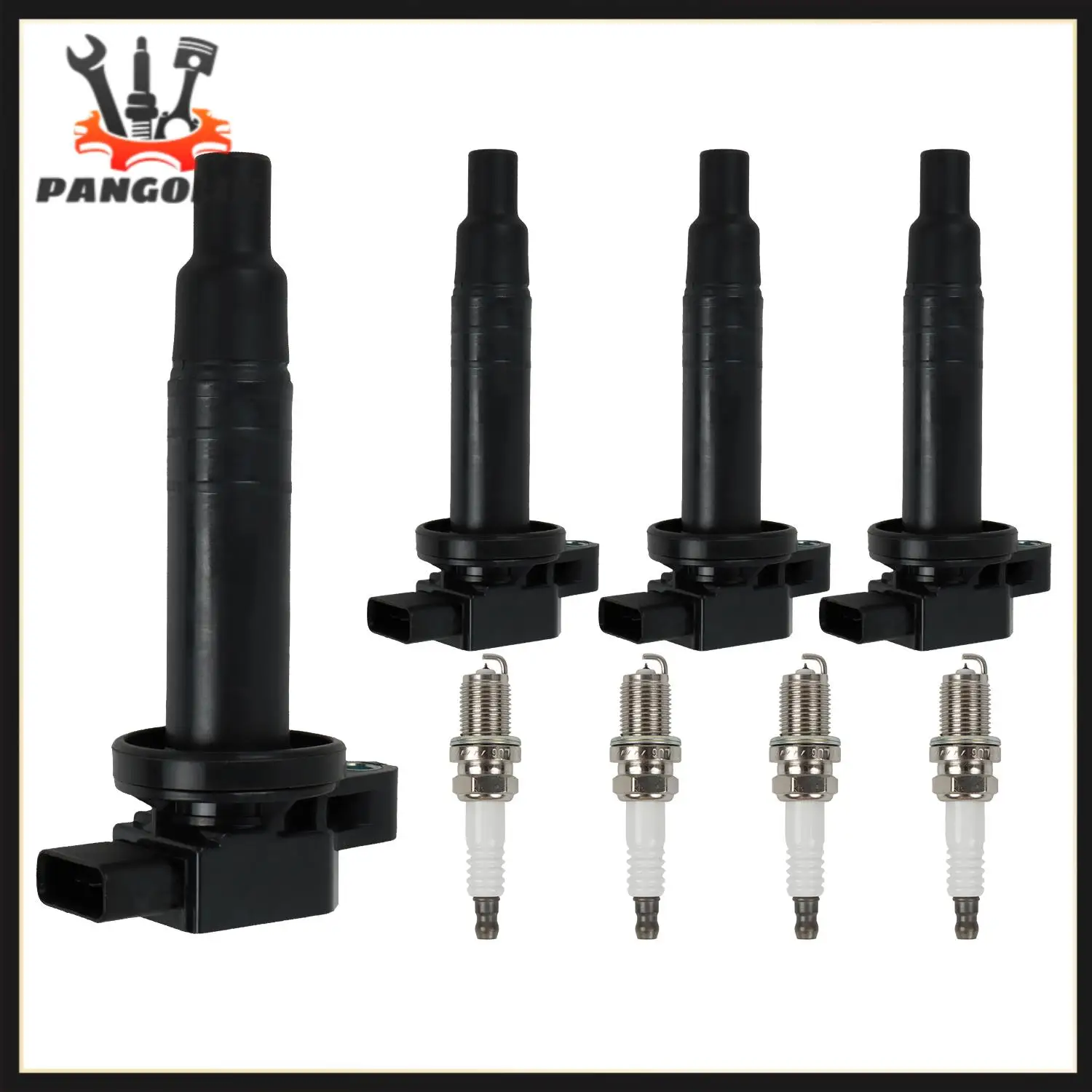 4pcs Ignition Coils + 4pcs Iridium Spark Plug For 00-17 Toyota Prius Yaris UF316 Ignition System Ignition Coil Wear Parts