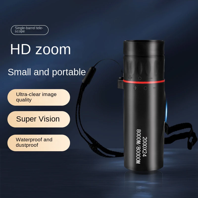 2000x24 HD Monocular Telescope Mini Portable  Telescope with  Outdoor Camping Hunting Birdwatching Telescopes