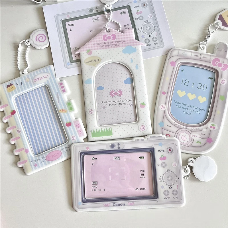 Cute Camera Phone Design Idol Card Holder Photocard Holder Sleeves Protective Collect Pendant Cartoon Photo Protective Case Gift