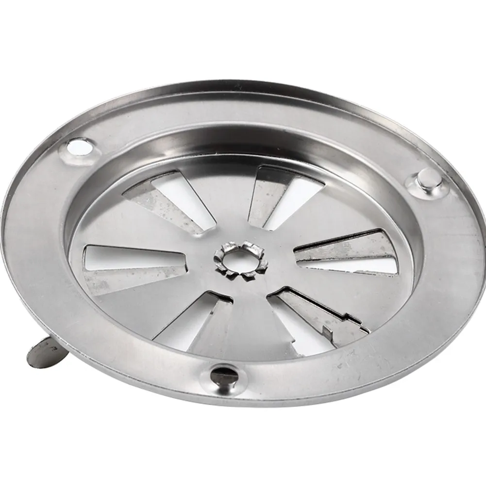 Stainless Steel Adjustable Air Vent Grille Round Ducting Ventilation Grilles Cover BBQ Grill Smoker Exhaust Vent Stove