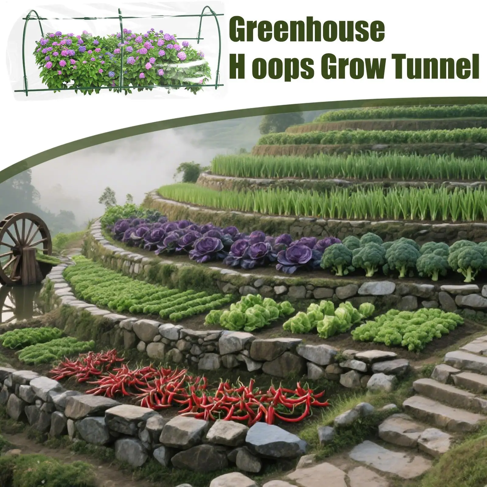 

Hoop For Garden Netting Flowerbed Grow Tunnel Weatherproof Planting Hoop Grow Tunnel For Garden Outdoors Raised Bed Greenhouse