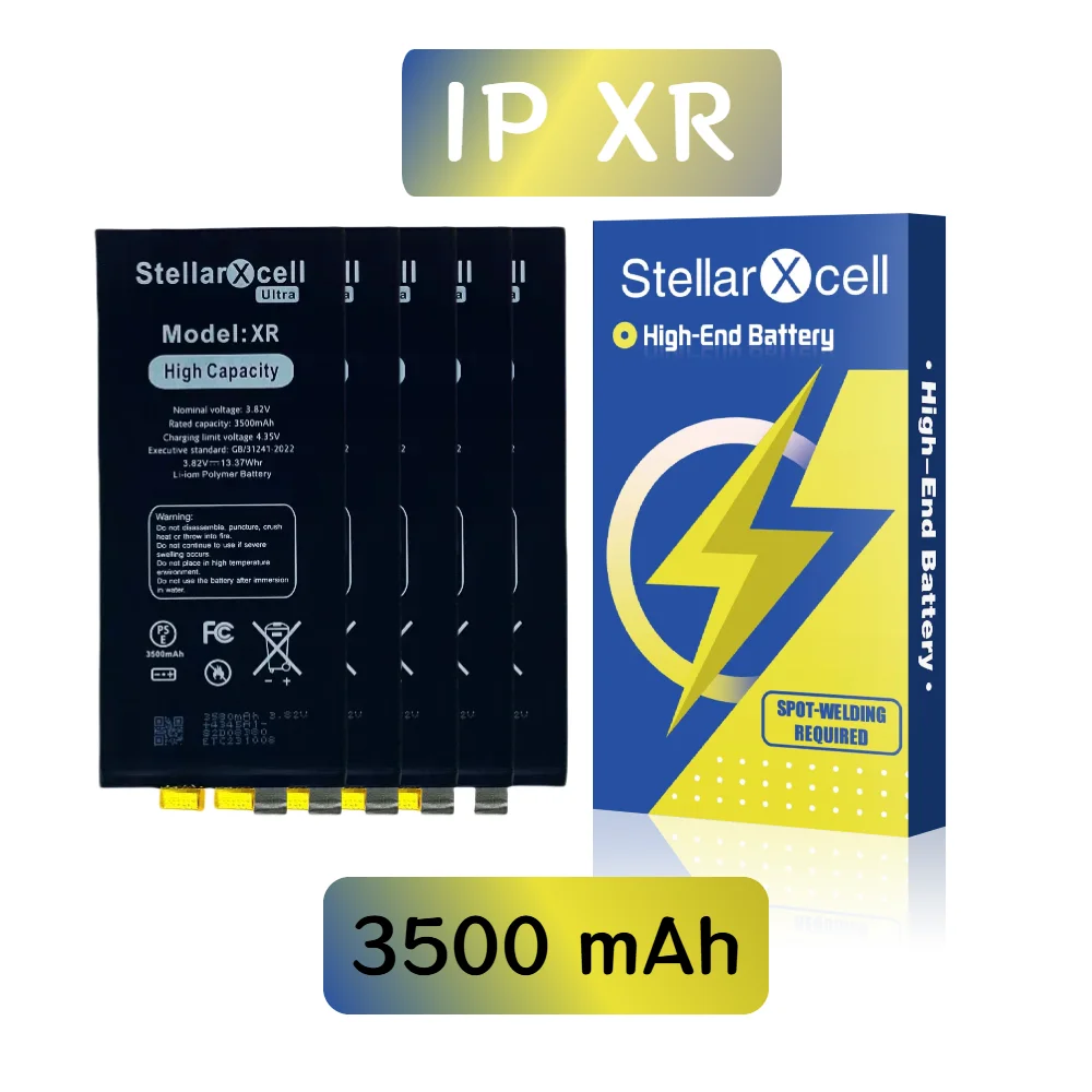

5 шт. StellarXcell Ultra Battery Cell без гибкого разъема для iPhone iPhoneXR без всплывающего, для точечной сварки аккумулятора, без всплывающего ошибок