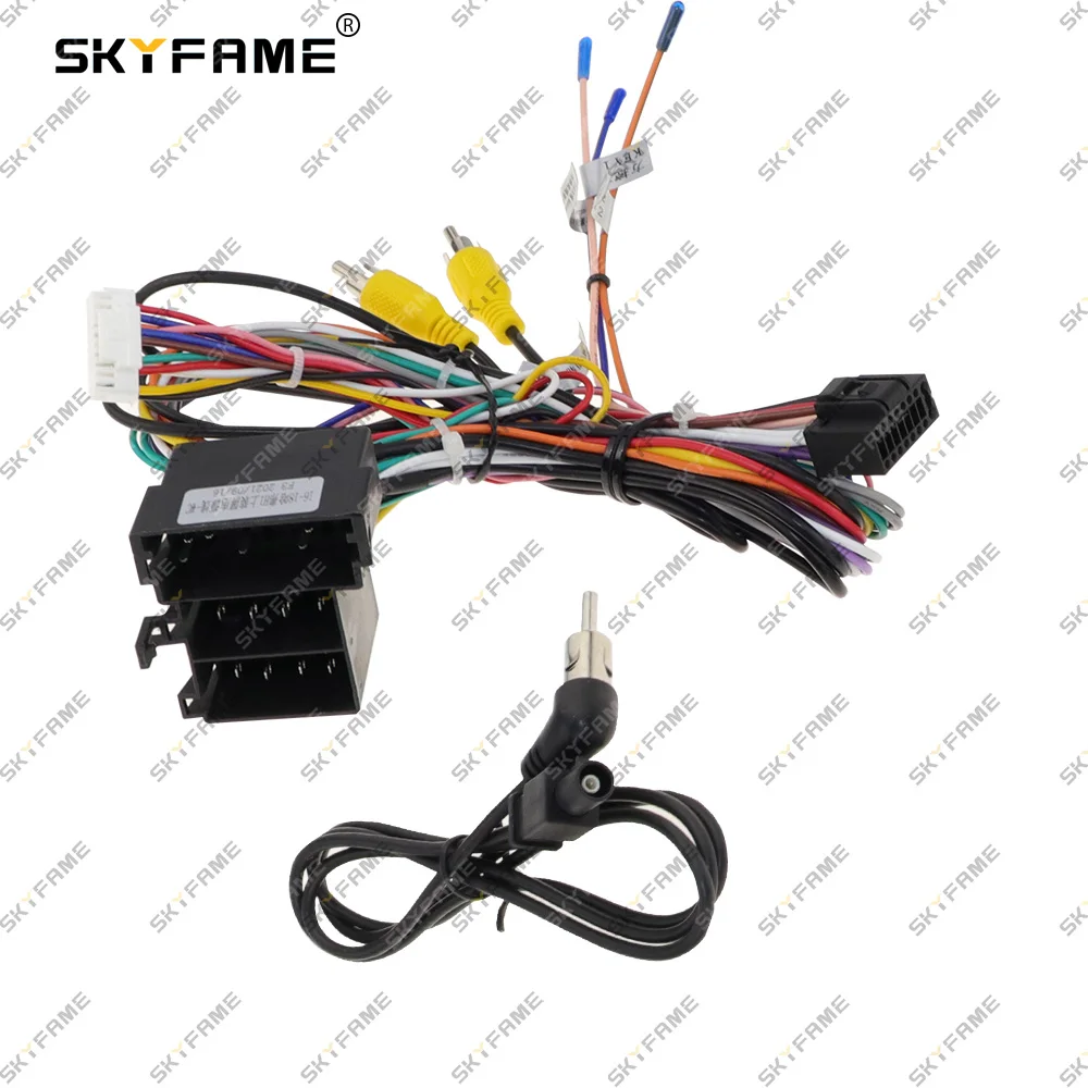 SKYFAME 16Pin Adapter wiązki przewodów samochodowych z dekoderem skrzynki Canbus dla Great Wall Haval H1 2016-2018 Android Radio kabel zasilający