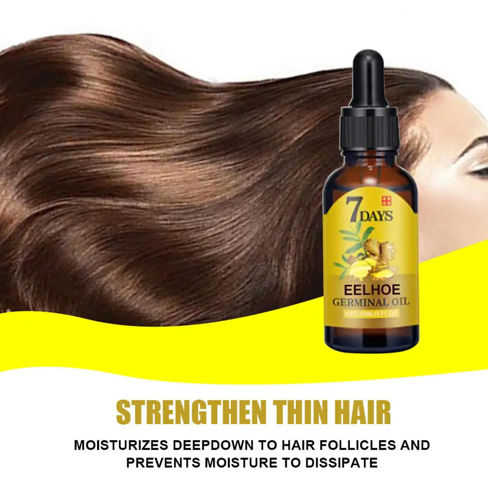 Serum pertumbuhan rambut, minyak esensial penumbuh rambut cepat, perawatan kecantikan rambut 10/20/40ml, pemulihan regenerasi rambut jahe