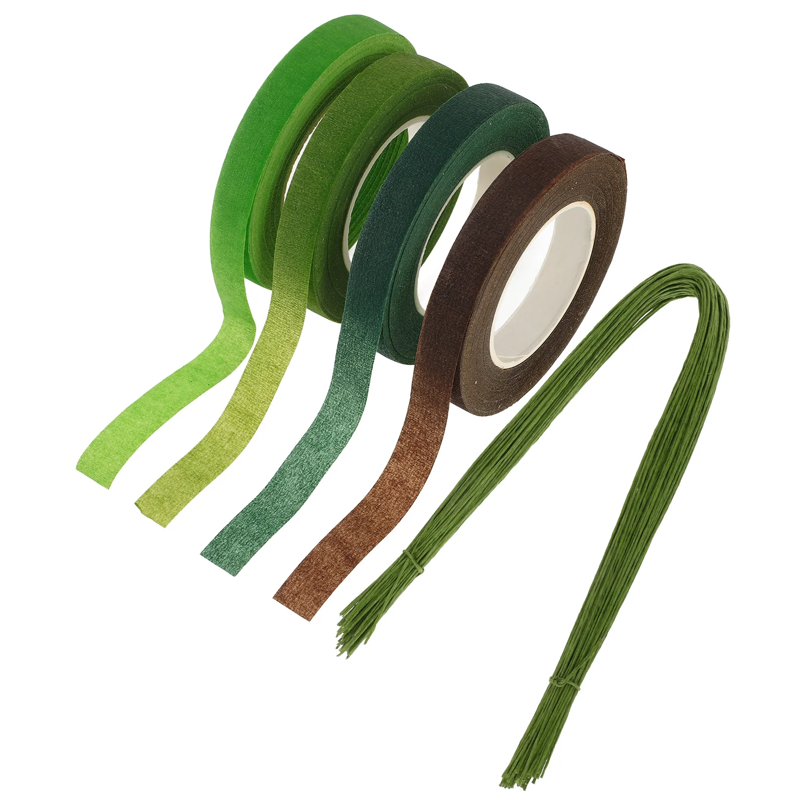 

Paper Rattan Rose Material DIY Kit Sturdy Wire Realistic Vine Bouquet Stem Green Color Floral Tape Tool Arrangement Supplies
