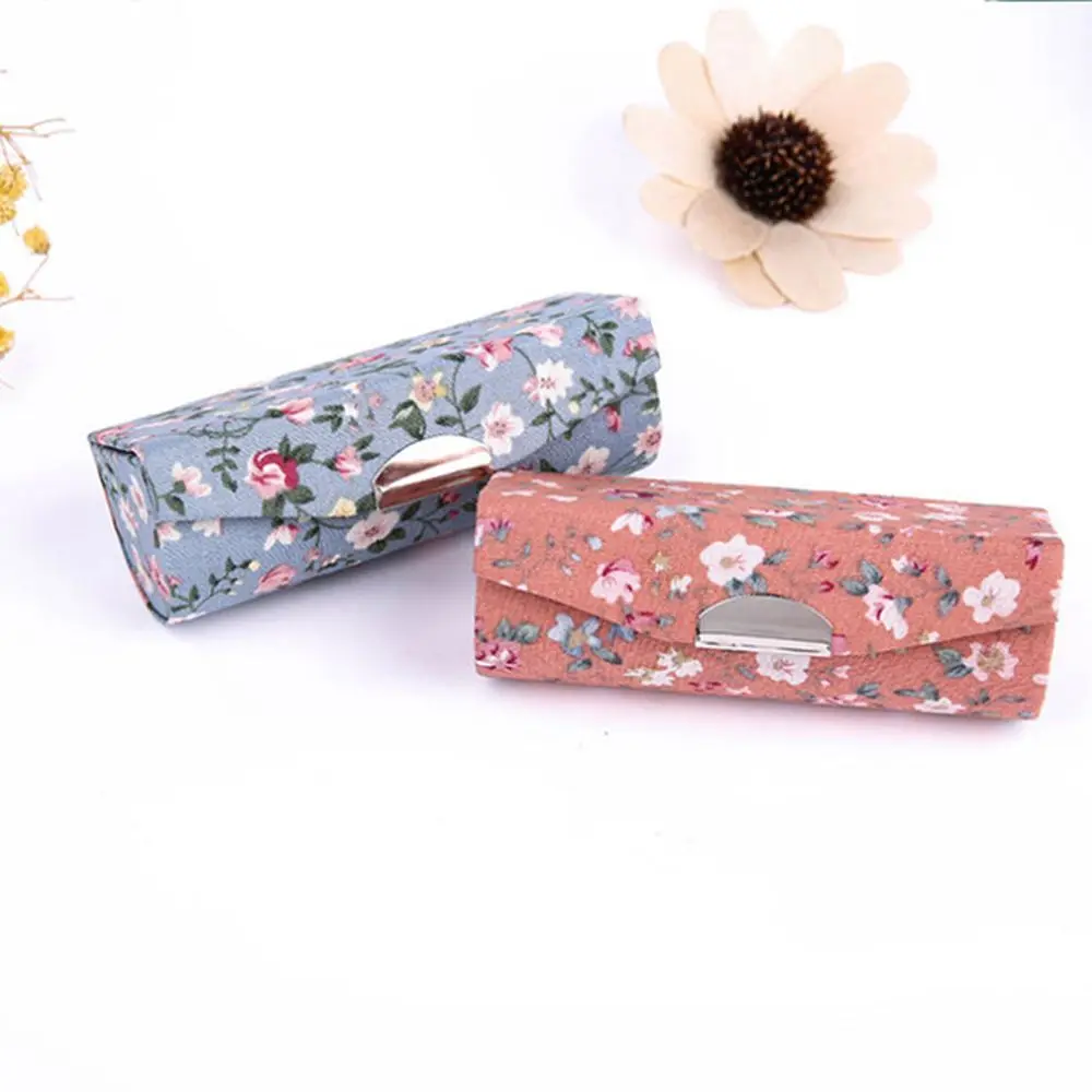

Soft Satin Cosmetic Bags Makeup with Mirror Small Flower Printing Packaging Box Lipstick Holder Lipstick Box Lipstick Case