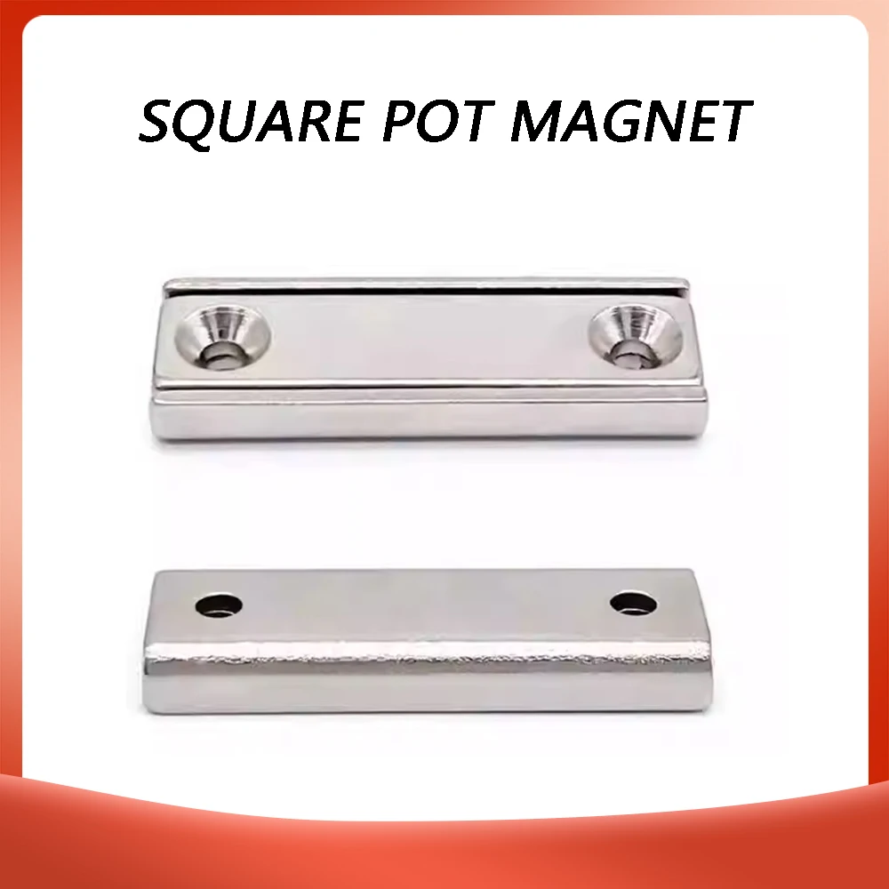 Strong Square Pot Magnet Long Magnetic Tool Carrier With Hole Magnetic Holder For Home Office,DIY