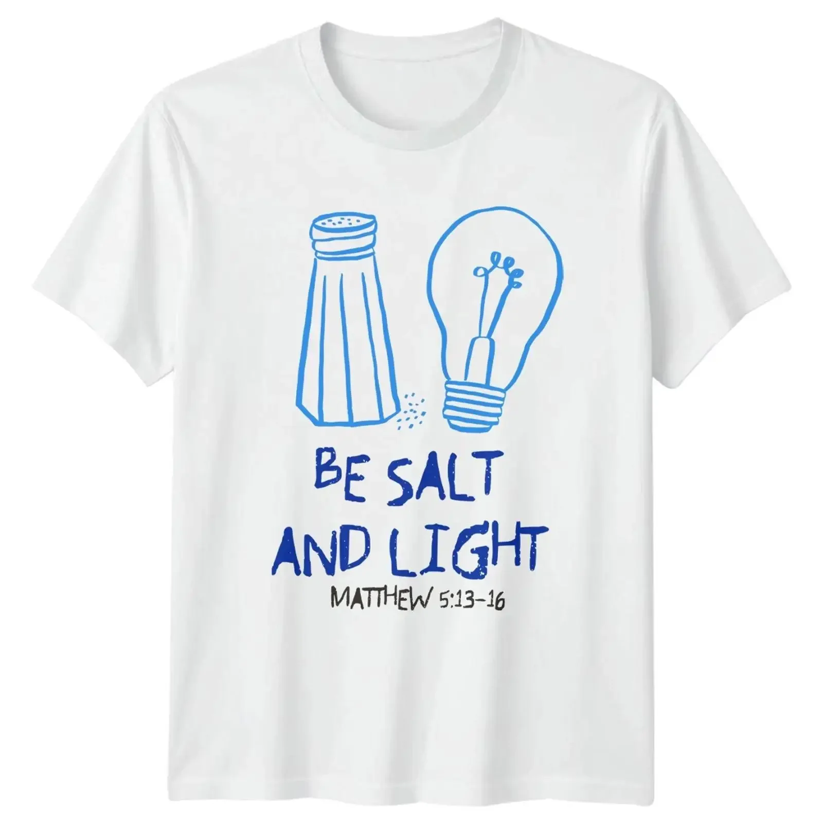 Sei Salz und Licht T Shirt Schrift Glaube Christliche Religion vintage Washed Breathable Stretched Comfortable homme Versatile