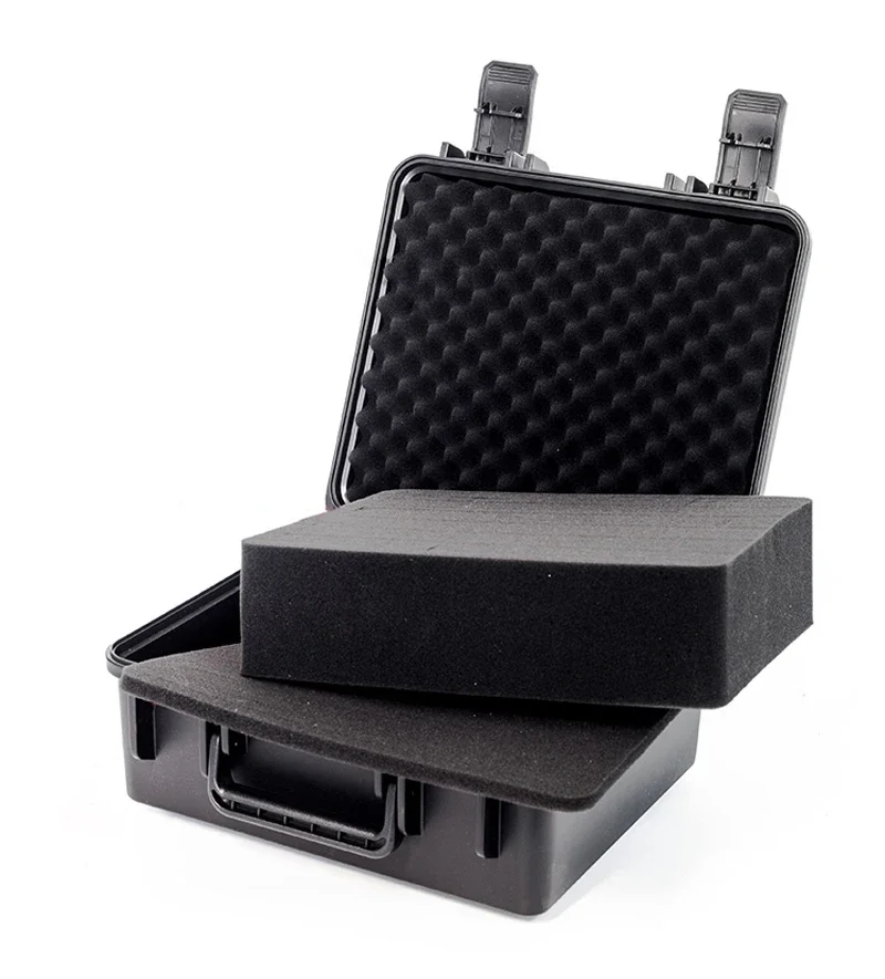 Portable Safety Case Tool Box Resistant Hardware Equipment Suitcase Camera Case with Foam - Durable Storage Solution