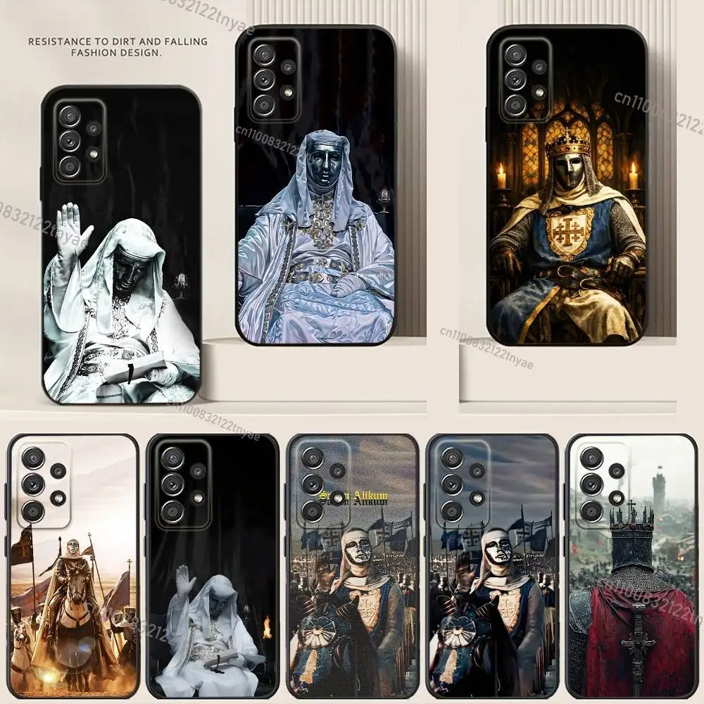 Cool Baldwin IV of Jerusalem Phone Case For Samsung S24,21,22,23,30,Ultra,20,Plus,Note,10,9,Black soft silicone case