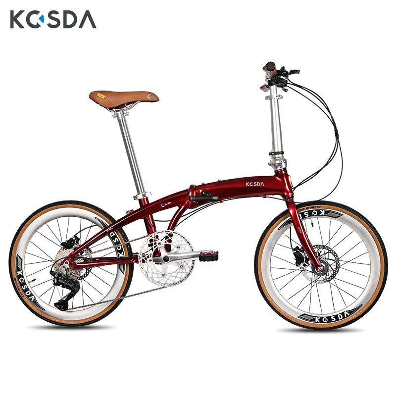 

Vintage 22inch Small Wheel Folding Road Bike Aluminum Alloy 10 Speed Frame MTB Bikes Retro Hydraulic Disc Brake Foldable Bicycle