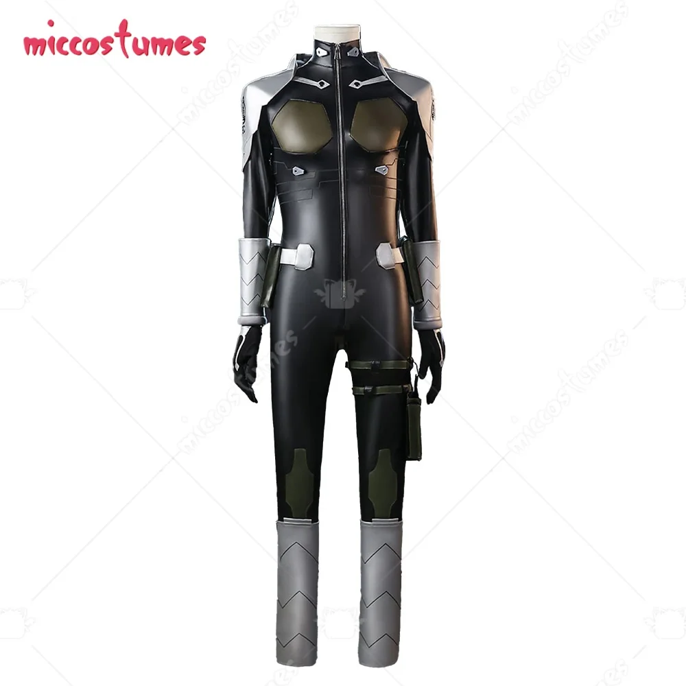 

Miccostumes Women's Kafka Hibino Cosplay Costume Jumpsuit with Shoulder Armor Accessories Halloween Cosplay Costumes