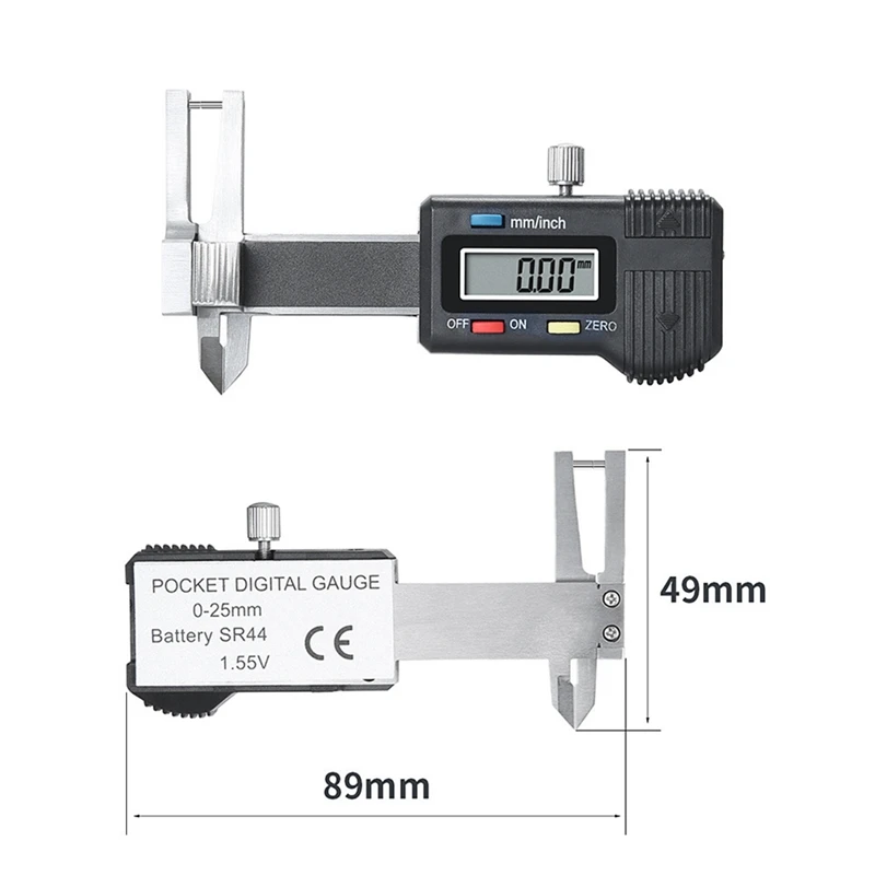New-0-25Mm Jewelry Digital Caliper Gauge, Micro-Electronic Digital Display Triple Use Ruler Thickness Measuring Caliper