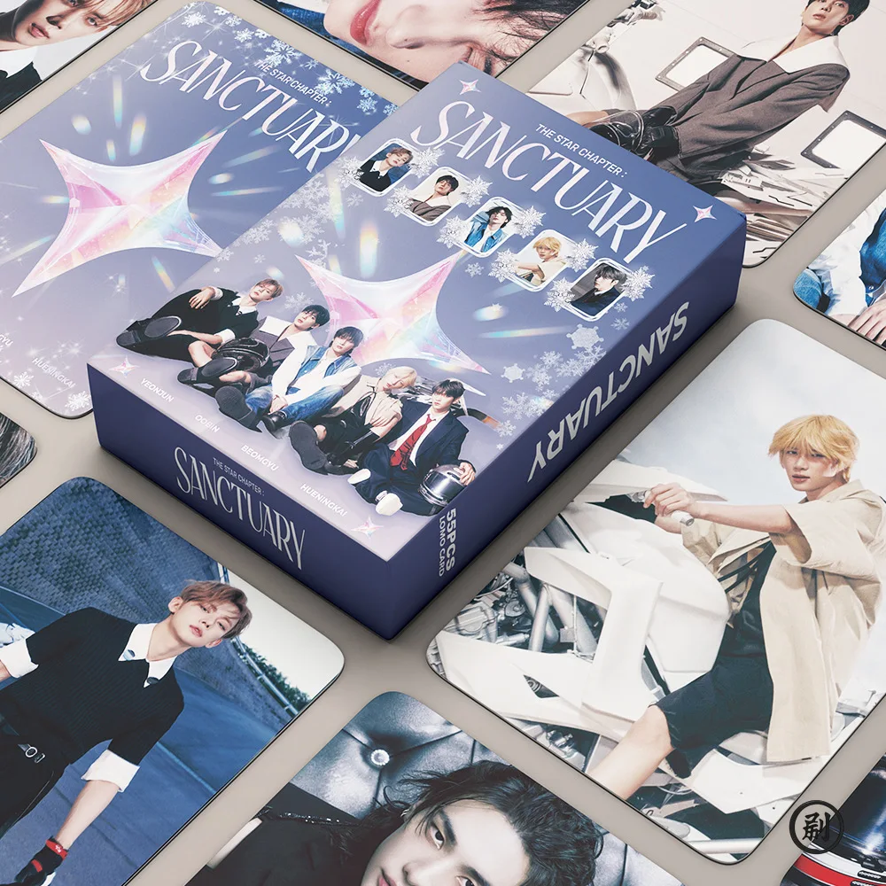 55 szt. Idol Boy Group Nowy Album TOMORROW Lomo Cards HUENINGKAI TAEHYUN BEOMGYU SOOBIN YEONJUN HD Drukowane Fotokarty Prezent dla Fanów