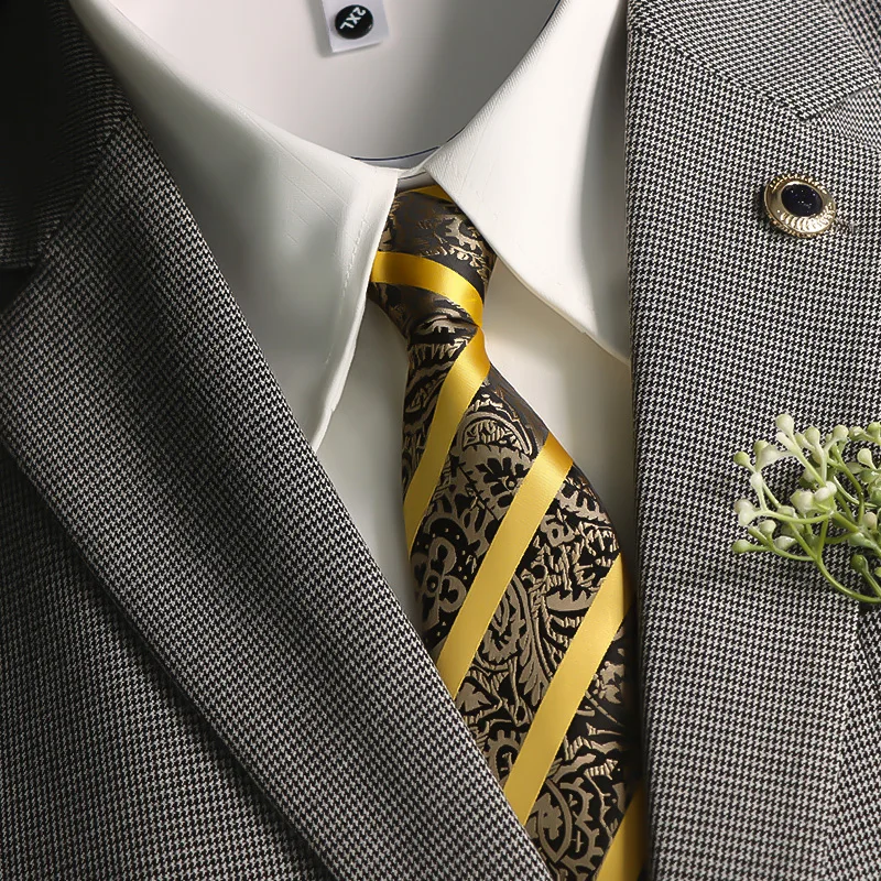 エレ-ジッパータイ-メンズ-ノータイ-ビジネス-フォーマル-ウェディング-オム-ファッションブリティッシュスタイル-新しいウェディングギフトボックスセット