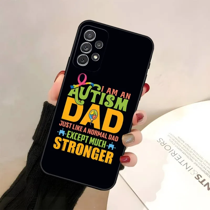 Autism Support Puzzle Phone Case For Samsung Galaxy A31 A33 A52 A13 A02 A72 A40 A20 A23 A54 A14 A34 Back Cover