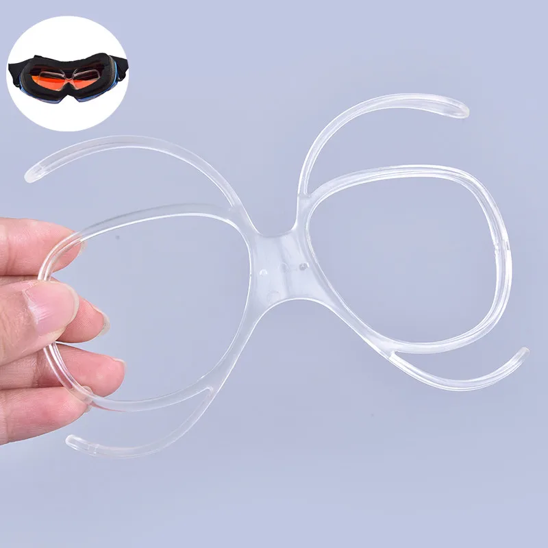 1Pcs Transparent Ski Goggles Butterfly Clip Myopia Frame Insert Optical Adaptor Flexible Prescription Frame