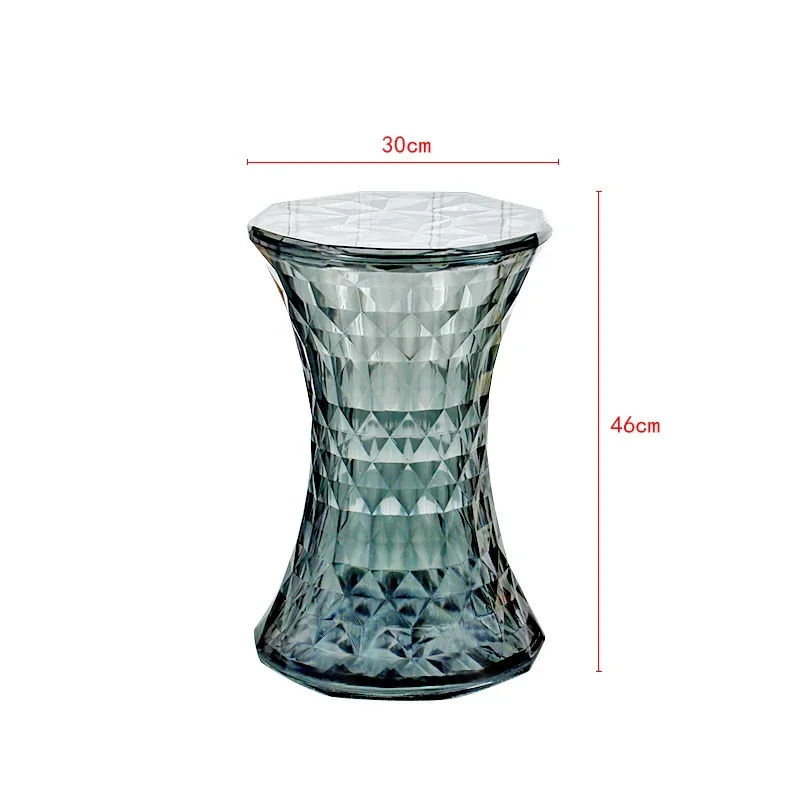 

Nordic Furniture, Transparent Crystal Stool, Creative Storage Stool, Shoe Changing Stool, Round Footstool, Mobile Leisure Seat