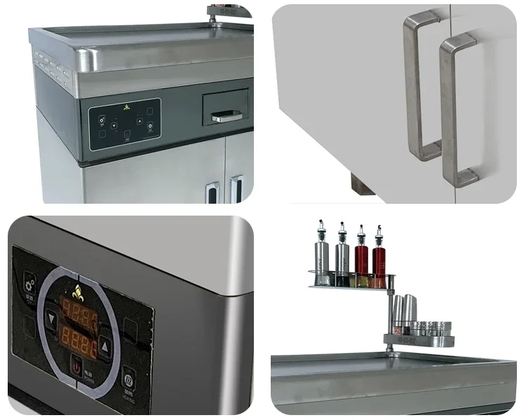 Barbecue TableHot Table Cooking Stainless Steel Movable Teppanyaki Grill Table