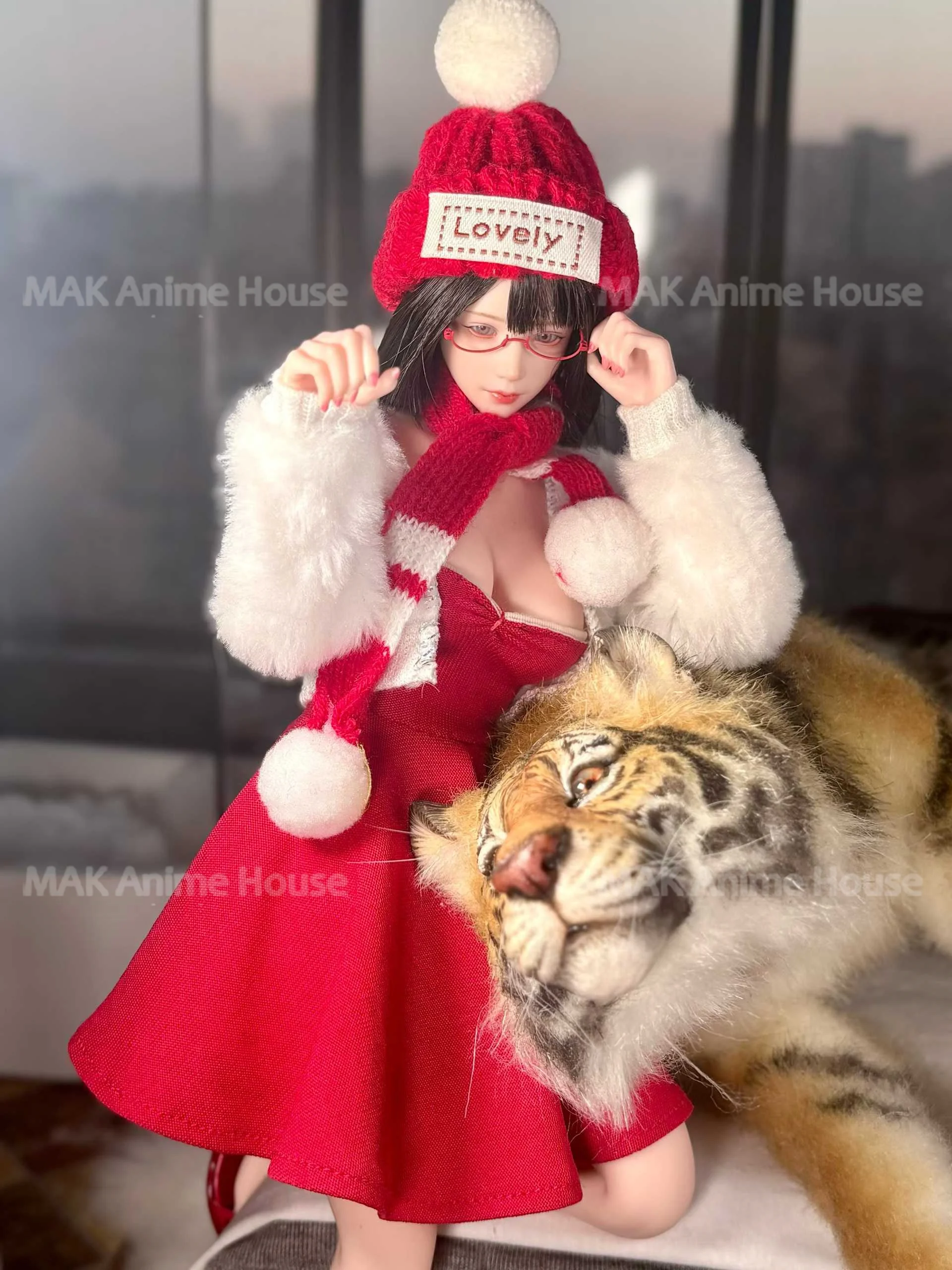 Robe rouge de noël trapèze, sans bretelles, échelle 1/6, modèle de vêtements français qui emettent la taille pour figurine d'action féminine de 12 pouces, corps de soldat