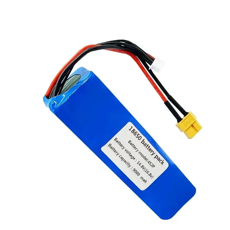 Latest 14.8V 9000mah 4S2P High Quality Drone Lithium Ion Battery for Charging Various Remote Control Drones XH2.54-5P XT60