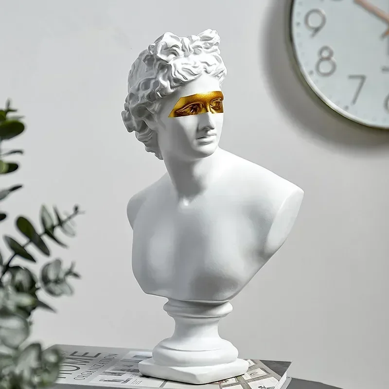 Home Decoration Accessories David People Resin Statue Europe Abstract Modern Apollo Sculpture Statues For Home Decor M26