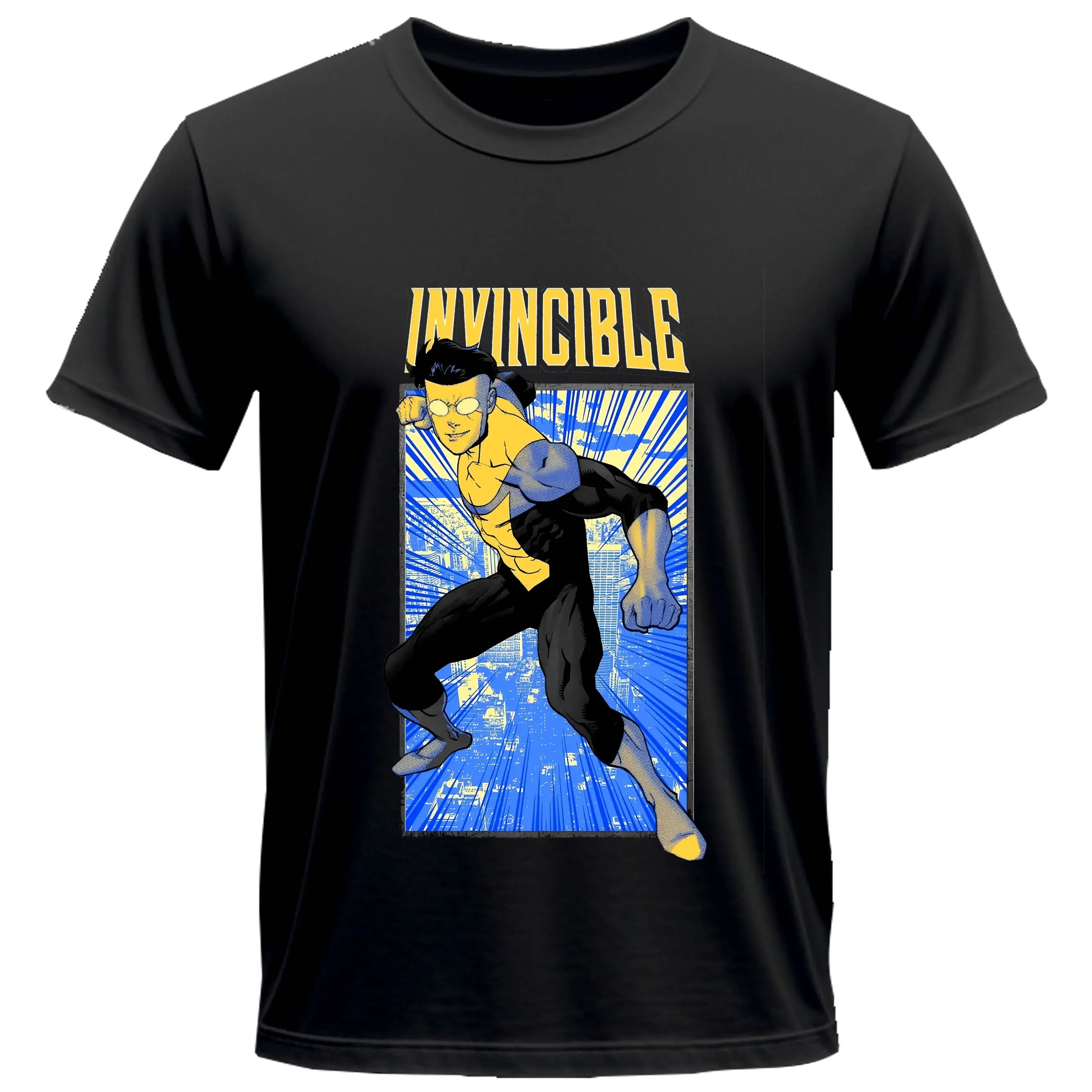 

Футболки Superhero Merch TV Invincible для мужчин и женщин для взрослых, аниме, футболка из 100% хлопка с круглым воротником и короткими рукавами, всесезонные топы