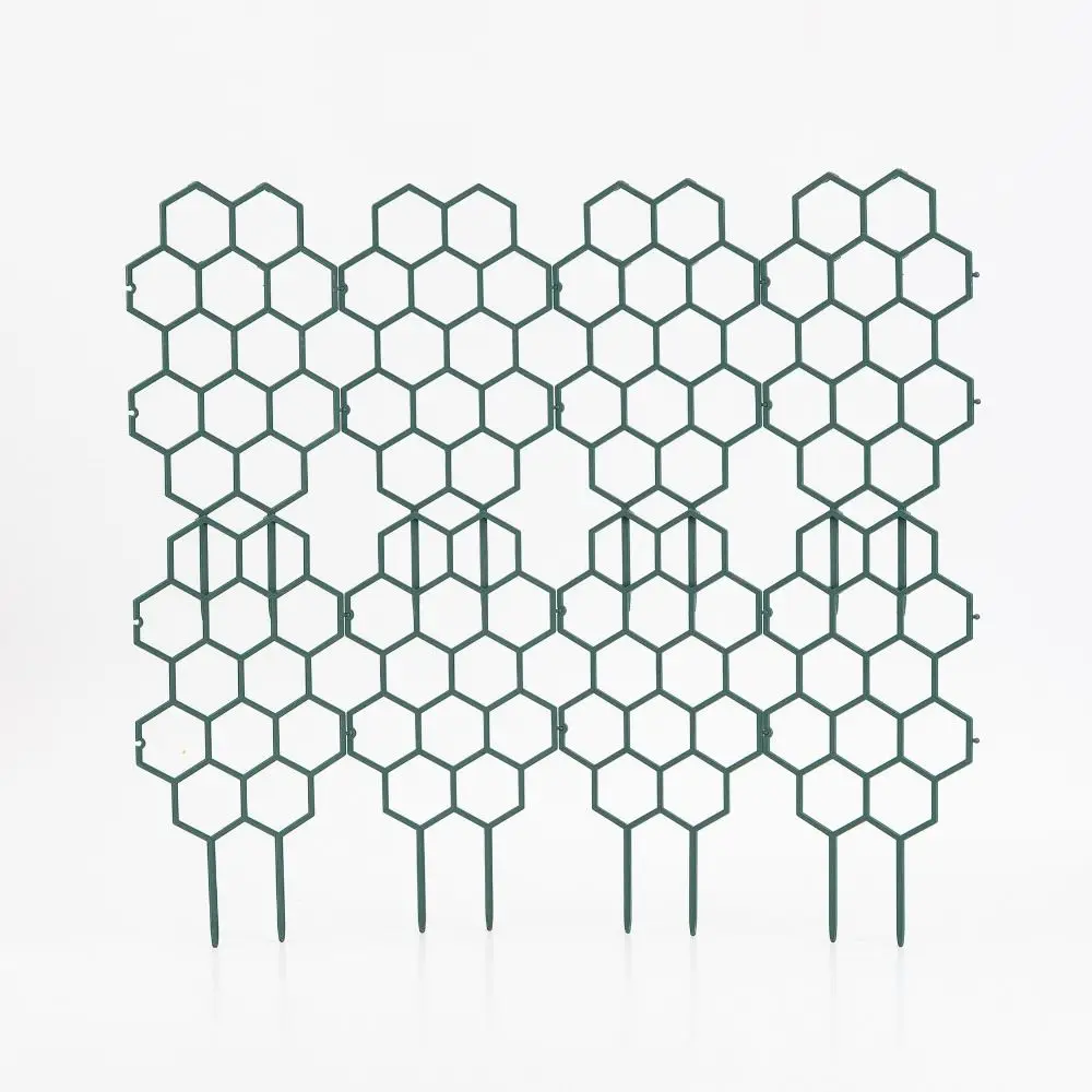 Honeycomb Design Plant Support Rustproof Plastic Stackable Honeycomb Plant Trellis Durable Windproof Plant Support Poles