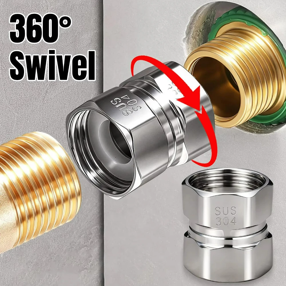 360 Rotating 1/2 Inch Angle Valve Reducing Connector Male Female Thread Wall Mount Corner Fitting For Washing Machine Faucet