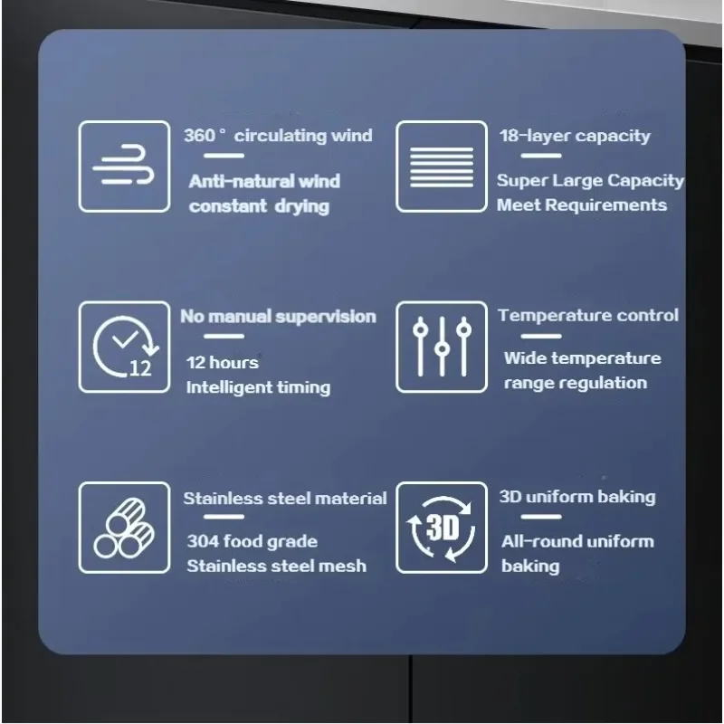 مجففات فواكه أوتوماتيكية بالكامل بأفضل جودة من سيلاير، مجفف طعام مكون من 12 طبقة