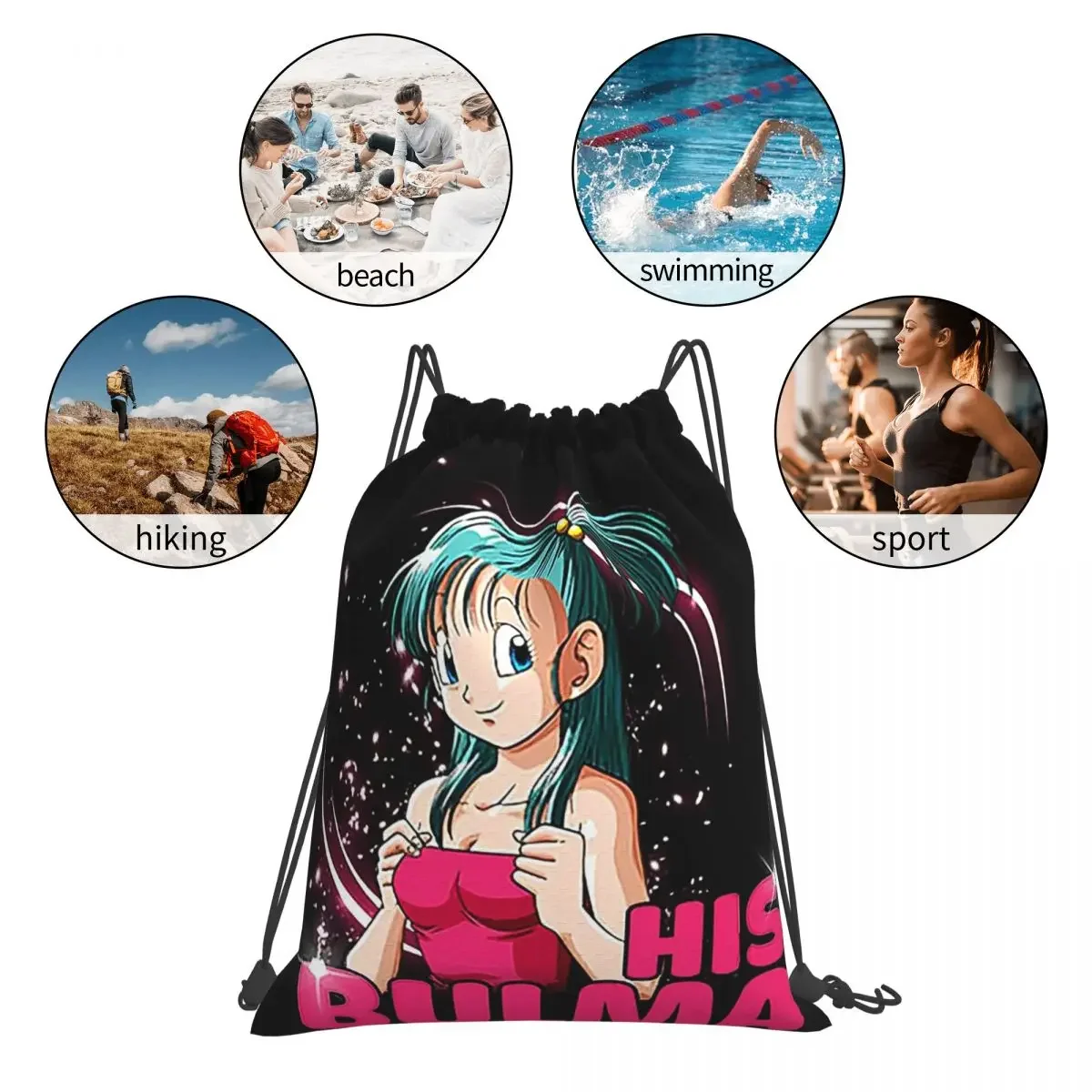 Bulma e Chichi A Bulma e Chichi A Bulma e Chichi Zaini Borse con coulisse Borsa portaoggetti tascabile con coulisse BookBag