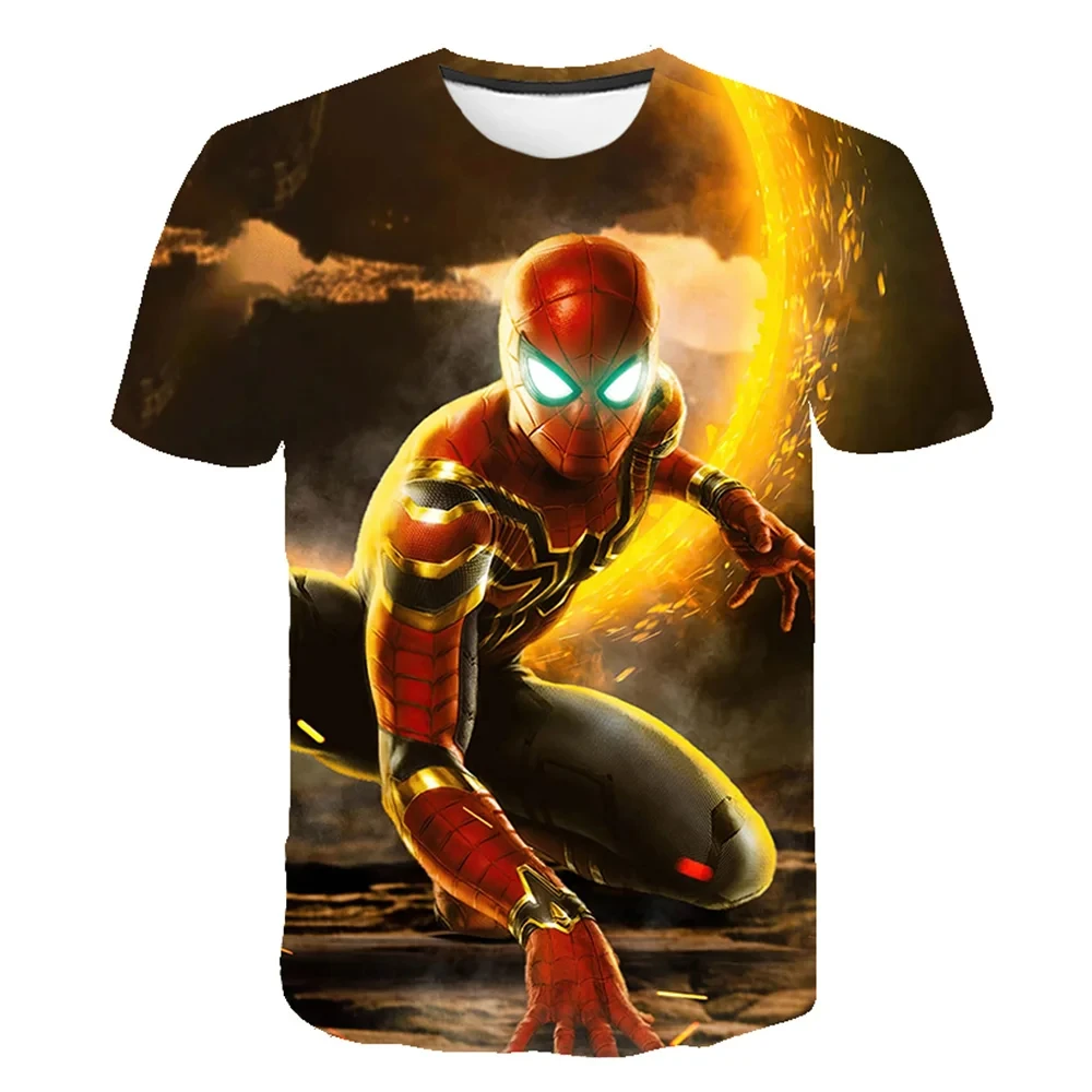 Classic Movie Heroes Spider-Man  3D Printed Children's T-shirt Top Daily Casual Comfortable Trend Children's Wear Short Sleeve