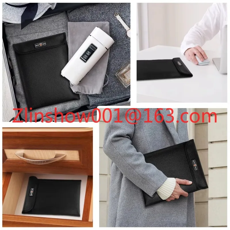 High Quality Customized Ziplock Wallet Fire Retardant Silicone Coated Fiberglass Corrosion Waterproof Document Bag