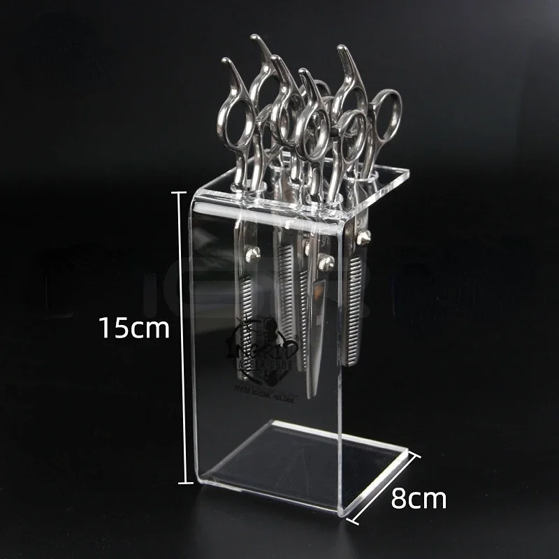 Acrylic Professional Hair Comb Scissors Transparent Hair Salon Storage Rack Barbershop Holder(scissor not inccluded)