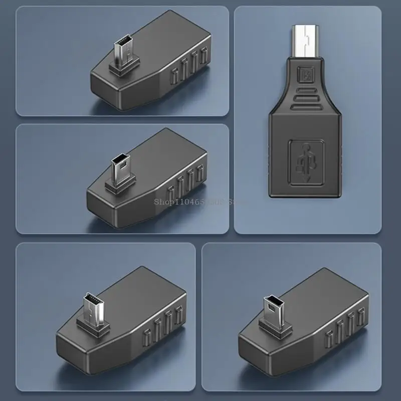 USB 5Pin 5 Pin To USB A Female OTG Charging Data Adapter for Smartphones Tablets Cameras