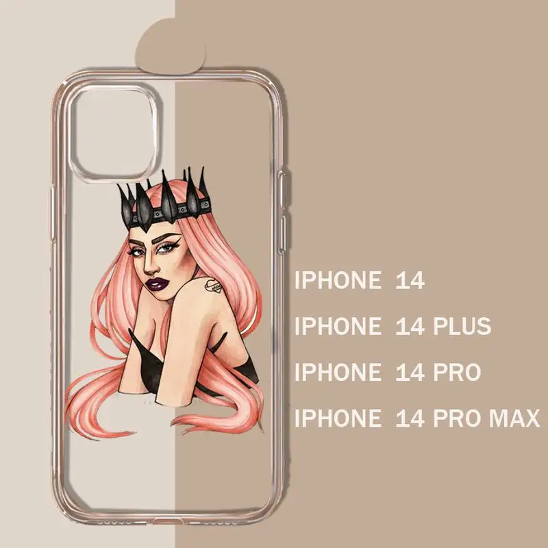 Lady Gaga Chromatica Phone Case Transparent soft For iphone 11 13 12 14 15 pro max mini plus