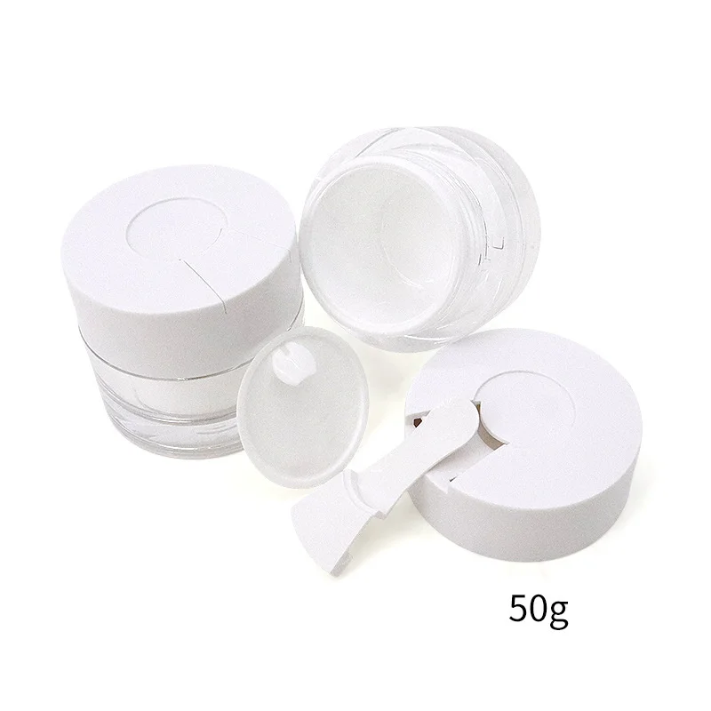 Empty Cream Jar Refillable Lotion Bottle With Spoon 15/30/50g Airless Pump Jar Refillable Acrylic Cream Bottle Vacuum Bottle