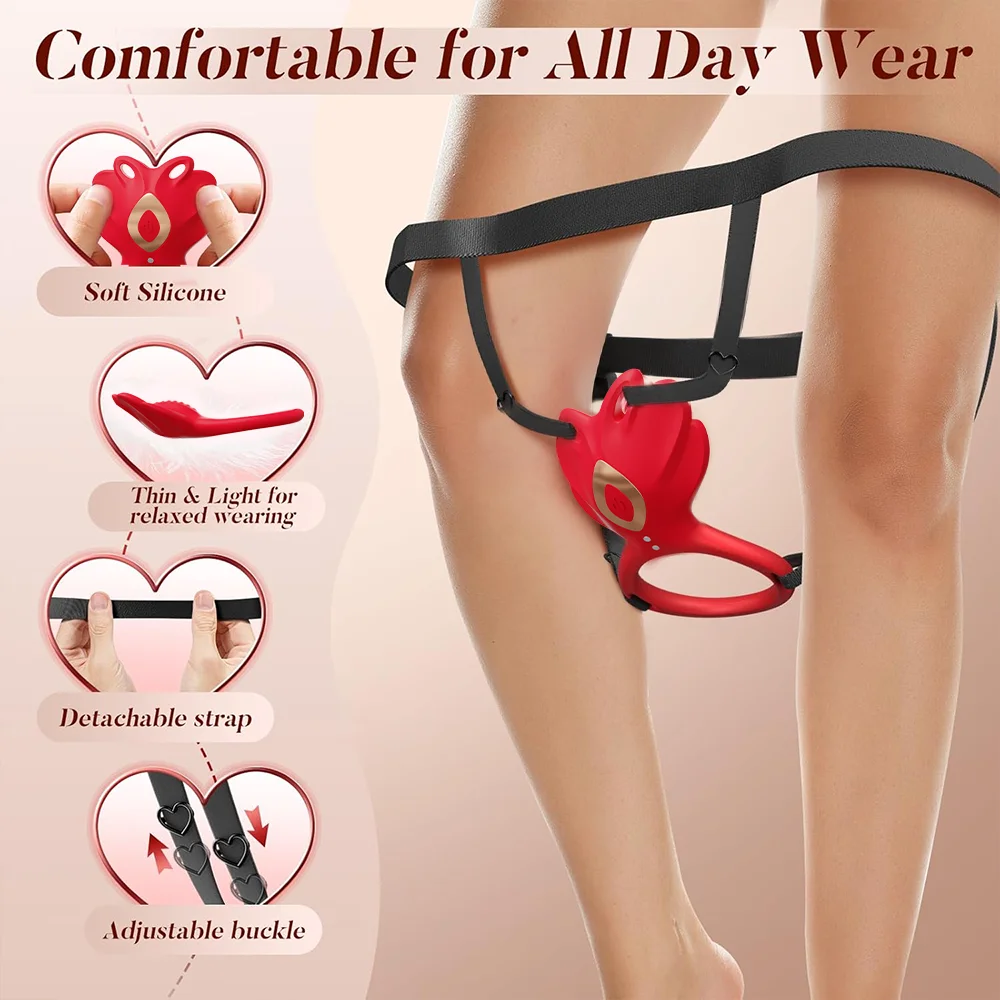 يمكن ارتداؤها تهتز سراويل للنساء مع التحكم اللاسلكي تهتز خاتم الديك البظر محفز التطبيق التحكم لعبة الجنس الإناث #2